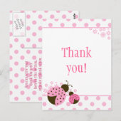 Niedliche Pink Lady Buggirls bedanken sich bei Pos Postkarte (Vorne/Hinten)