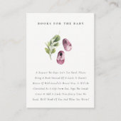 Niedliche Pink Leafy Shoes Bücher für Babydusche Begleitkarte (Vorderseite)