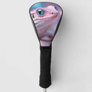 Niedliche Pink-Lizard mit Big Blue Eyes Golf Headcover