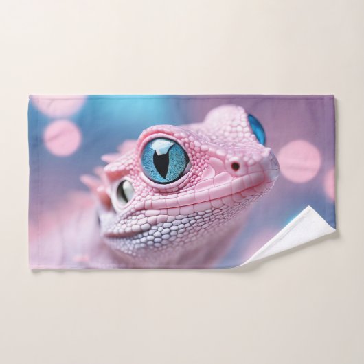 Niedliche Pink-Lizard mit Big Blue Eyes Handtuch (Handtuch)