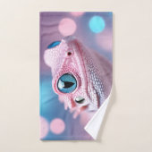 Niedliche Pink-Lizard mit Big Blue Eyes Handtuch (Handtuch)