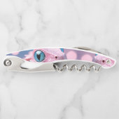 Niedliche Pink-Lizard mit Big Blue Eyes Kellnermesser (Vorderseite)