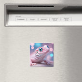 Niedliche Pink-Lizard mit Big Blue Eyes Magnet (In Situ (Geschirrspüler))