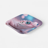 Niedliche Pink-Lizard mit Big Blue Eyes Pappteller (Gewinkelt)