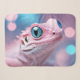 Niedliche Pink-Lizard mit Big Blue Eyes Sherpadecke
