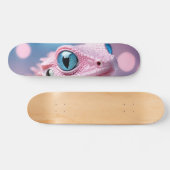 Niedliche Pink-Lizard mit Big Blue Eyes Skateboard (Horizontal)