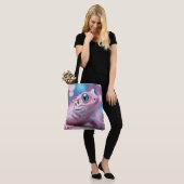 Niedliche Pink-Lizard mit Big Blue Eyes Tasche (Am Model)