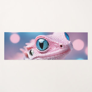 Niedliche Pink-Lizard mit Big Blue Eyes Yogamatte