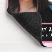 Niedliche Pink Mommy and Me Foto Mousepad (Ecke)