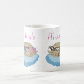 Niedliche Pink Noah's Ark Individuelle Name Gesche Kaffeetasse (Mittel)