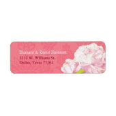 Niedliche Pink Peony Wedding Rücksendeadresse (Vorne)