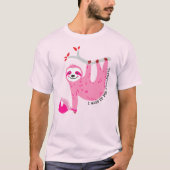 🦥 Niedliche Pink-Pickleball-🦥 T-Shirt (Vorderseite)