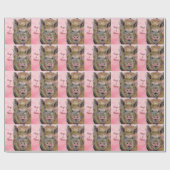 Niedliche Pink Piggy Hogs und Kisses Pastel Zeichn Geschenkpapier (Flach)