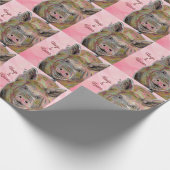 Niedliche Pink Piggy Hogs und Kisses Pastel Zeichn Geschenkpapier (Ecke)