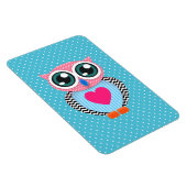 Niedliche Pink Polka Dots Funny Owl Magnet (Rechte Seite)