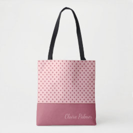 Niedliche Pink-Polka-Punktgestaltung Tasche