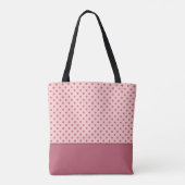 Niedliche Pink-Polka-Punktgestaltung Tasche (Rückseite)