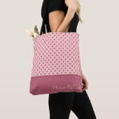 Niedliche Pink-Polka-Punktgestaltung Tasche (Von Nahem)