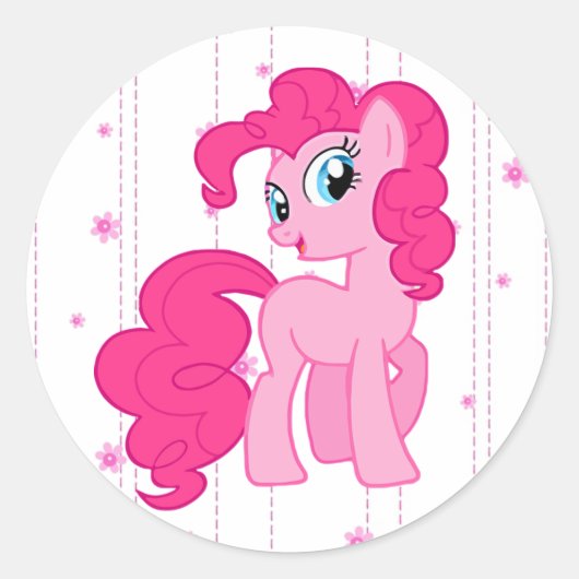 Niedliche Pink Pony Stickers für kleine Mädchen (Vorderseite)
