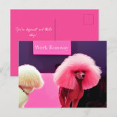 Niedliche Pink Poodle Runway Happy Birthday Postca Postkarte (Vorne/Hinten)