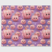 Niedliche Pink Pumpkin-Modellkinder halloween Geschenkpapier (Flach)