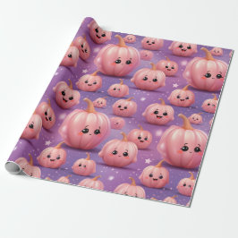 Niedliche Pink Pumpkin-Modellkinder halloween Geschenkpapier