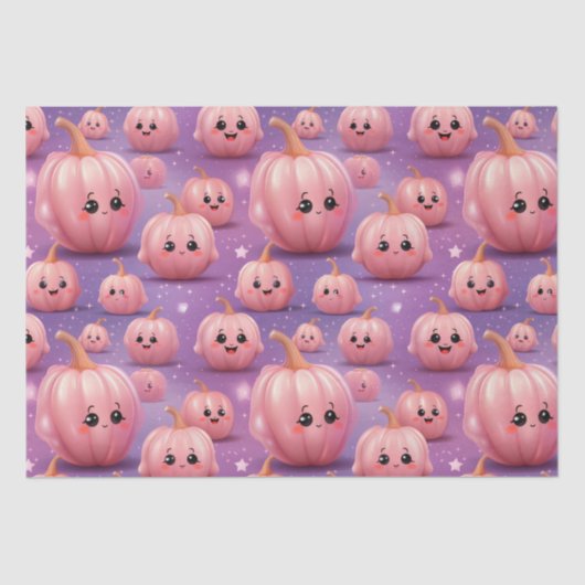 Niedliche Pink Pumpkin-Modellkinder halloween Seidenpapier (Vorderseite)