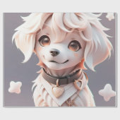 Niedliche Pink Retriever Puppy Gift Wrap Kindergeb Geschenkpapier (Flach)