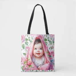 Niedliche Pink Roses und Lächeln Baby Girl Baby Tasche
