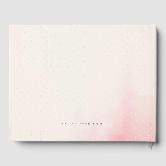 Niedliche Pink Shoes Fairy Dust Girl Babydusche Gästebuch (Rückseite)