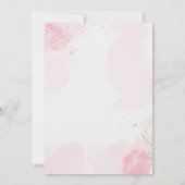 Niedliche Pink Stork & Cloud Baby Girl Dusche Einladung (Rückseite)