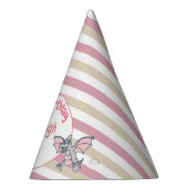 Niedliche Pink Stripes und Dragon Dinosaurier Partyhütchen (Rechts)
