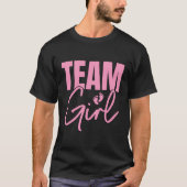Niedliche Pink Team Girl Gender Reveal Party Idee  T-Shirt (Vorderseite)