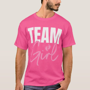 Niedliche Pink Team Girl Gender Reveal Party Idee T-Shirt