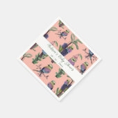 Niedliche Pink Tropical Birds Jungle Babydusche Serviette (Ecke)