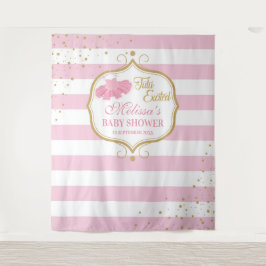 Niedliche Pink Tutu Ballerina Babydusche Wandteppich