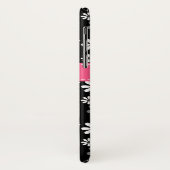 Niedliche Pink und Black Girly Mod Daisies mit Nam Case-Mate iPhone Hülle (Hinten/Links)