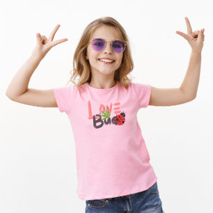 Niedliche Pink und Black Liebe Bug Kid's T - Shirt