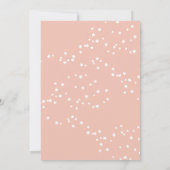 Niedliche Pink und Gray Planets Kindermädchendusch Einladung (Rückseite)