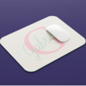 Niedliche Pink- und Minzgrün-Typografie Mousepad