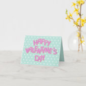 niedliche Pink-Valentine-Ausschnitt-Cookies begrüß Karte (Gelbe Blume)