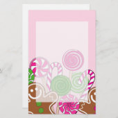 Niedliche Pink Weihnachtskuchen Briefpapier (Vorne/Hinten)