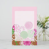 Niedliche Pink Weihnachtskuchen Briefpapier (Stehend Vorderseite)