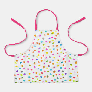 Niedliche Pink-weiß-Polka-Dot-Kunst-Kinder Schürze