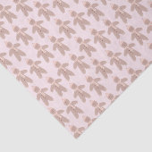 Niedliche Pink-Winter-Lebkuchenmänner Seidenpapier (Ausschnitt)