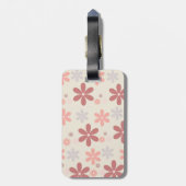 niedliche pinke Blume Gepäckanhänger (Rückseite vertikal)