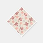 niedliche pinke Blume Serviette (Ecke)