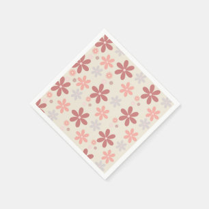 niedliche pinke Blume Serviette