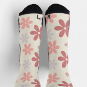 niedliche pinke Blume Socken (Oben)