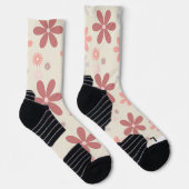 niedliche pinke Blume Socken (Rechts)